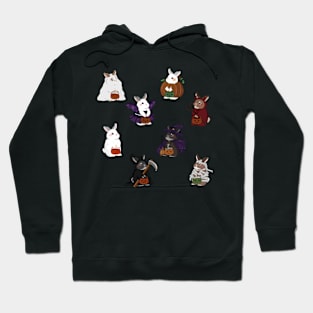 Rabbit Halloween Pattern _ Bunniesmee Halloween Edition Hoodie